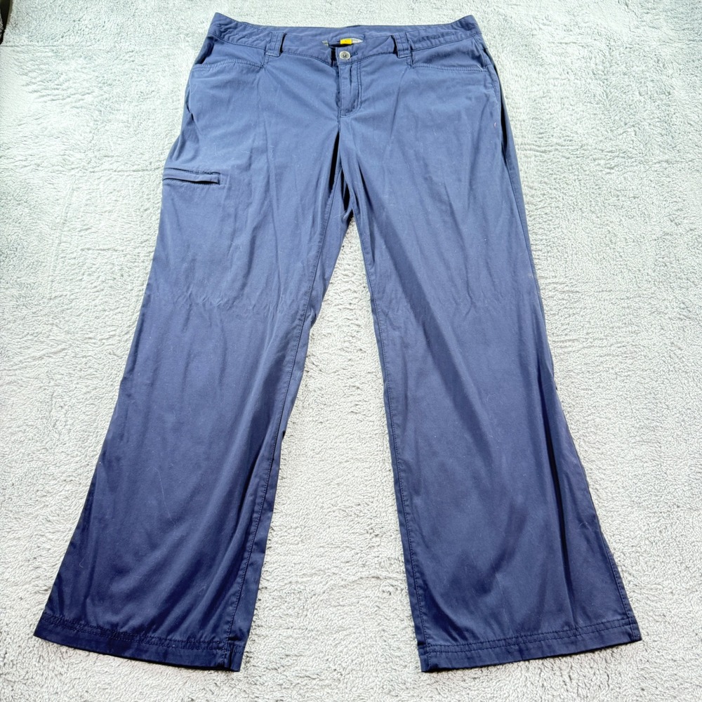 Eddie Bauer First Ascent Womens P12 Navy Blue Hiking Travel Cargo Pants Stretch